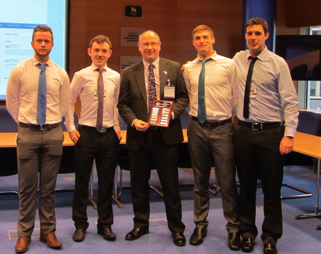 The winning team from Dublin Institute of Technology